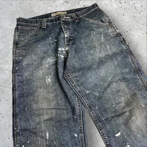 Lee Carpenters Blue Denim Jeans Men's Relaxed Fit Size 33x30